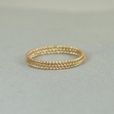Silver twisted wire dainty ring